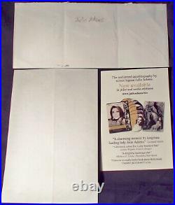 Julie Adams signed Letter incl The Creature from the Black Lagoon content RARE