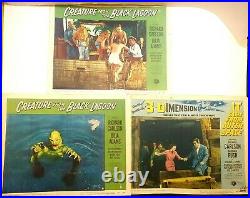 LOT CREATURE FROM THE BLACK LAGOON 3 Original 1954 Lobby Cards 11x14 AND MORE
