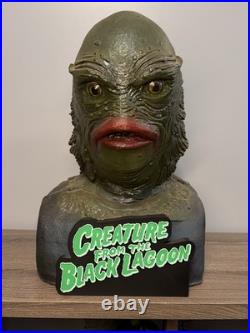 Lifesize Creature from the Black Lagoon Custom Bust Silicone/Foam with Stand