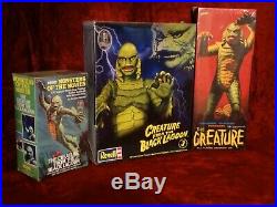 Lot of 3 Creature From the Black Lagoon Models Aurora Moebius Monsters Horror