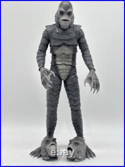 Mondo 12 inch Creature From The Black Lagoon Figure Gillman B&W Version With Head
