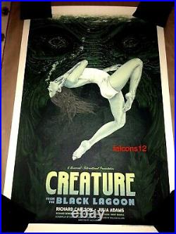 Mondo Bng Timothy Pittides Creature From the Black Lagoon poster SIGNED AP xx/20