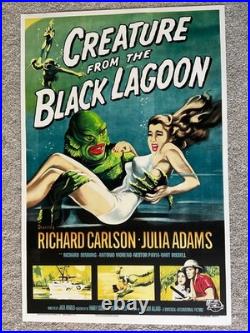Monster Horror Classic Creature From The Black Lagoon Stone Litho Print 27x41 Monster Horror Classic Creature From The Black Lagoon Stone Litho Print 27x41