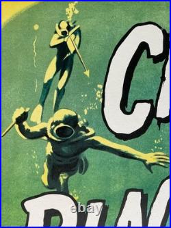 Monster Horror Classic Creature From The Black Lagoon Stone Litho Print 27x41 Monster Horror Classic Creature From The Black Lagoon Stone Litho Print 27x41