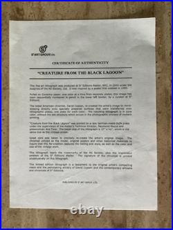 Monster Horror Classic Creature From The Black Lagoon Stone Litho Print 27x41