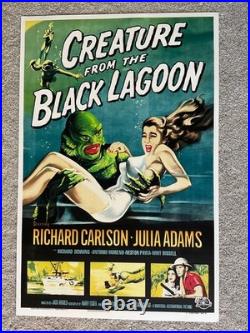 Monster Horror Classic Creature From The Black Lagoon Stone Litho Print 27x41 Monster Horror Classic Creature From The Black Lagoon Stone Litho Print 27x41
