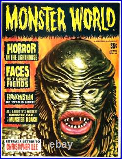 Monster World #4 (1965) NM- 9.2 Creature from the Black Lagoon Don Post Mask Ad