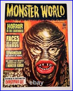 Monster World #4 (1965) NM- 9.2 Creature from the Black Lagoon Don Post Mask Ad Monster World #4 (1965) NM- 9.2 Creature from the Black Lagoon Don Post Mask Ad