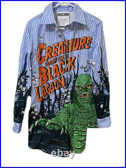 Moschino T Shirt Dress Creature From The Black Lagoon US-8, IT-42 (Large)