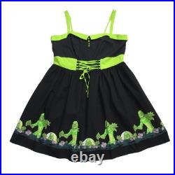 NWT Universal Monsters Creature From The Black Lagoon Lace-Up Dress 4 4X