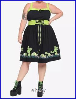NWT Universal Monsters Creature From The Black Lagoon Lace-Up Dress 4 4X