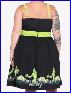 NWT Universal Monsters Creature From The Black Lagoon Lace-Up Dress 4 4X