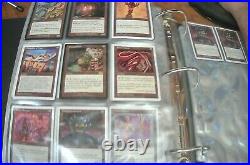 Old magic the gathering cards from around 1993-1999. There is about 585 cards