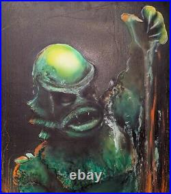 Original 1995 Mike MacLean Creature from The Black Lagoon Airbrush Poster