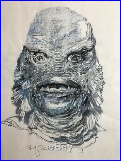 Original Creature From The Black Lagoon Drawing Bill Sienkiewicz
