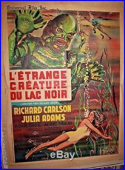 Original creature from the Black Lagoon French Version 1960 realart poster Paris