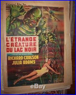 Original creature from the Black Lagoon French Version 1960 realart poster Paris