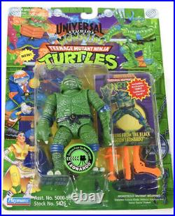 Playmates 1994 TMNT Creature from the Black Lagoon Leonardo Orange Weapons MOC