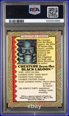 RARE 1992 Pepsi CREATURE FROM BLACK LAGOON Universal MONSTERS Total Pop 1 PSA 9