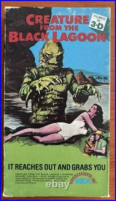 RARE Creature from the Black Lagoon 3D VHS Original 1980 MCA Vintage Monster