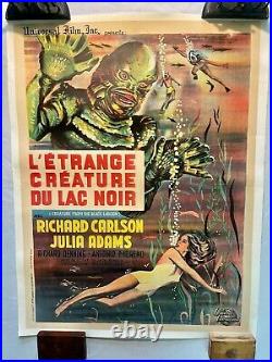 RARE! Creature from the Black Lagoon (French RR 1962) Movie Poster 23x32