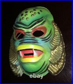 RARE Vintage Halloween Plastic Costume Mask CREATURE FROM THE BLACK LAGOON