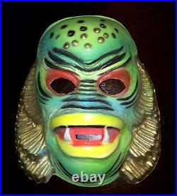 RARE Vintage Halloween Plastic Costume Mask CREATURE FROM THE BLACK LAGOON