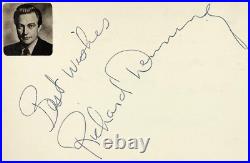 RICHARD DENNING Signed Autographed 4x6 INDEX CARD CREATURE from the BLACK LAGOON