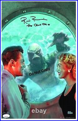 RICOU BROWNING signed 11x17 Art Print CREATURE FROM THE BLACK LAGOON JSA