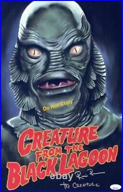 RICOU BROWNING signed 11x17 Metallic Poster CREATURE FROM THE BLACK LAGOON JSA