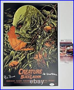 RICOU BROWNING signed 12x18 Poster CREATURE FROM THE BLACK LAGOON Art JSA