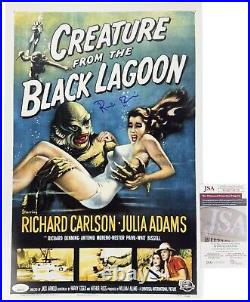 RICOU BROWNING signed 12x18 Poster CREATURE FROM THE BLACK LAGOON Art JSA