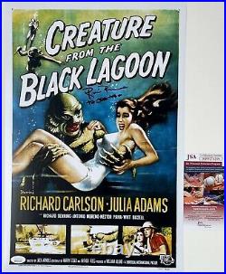 RICOU BROWNING signed 12x18 Poster CREATURE from the BLACK LAGOON JSA