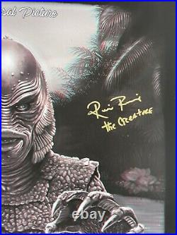 RICOU BROWNING signed 3D Art Print Poster THE CREATURE FROM THE BLACK LAGOON JSA