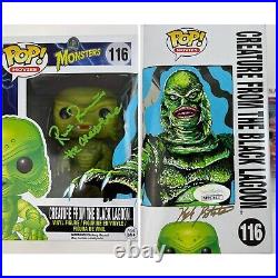 RICOU BROWNING signed Funko POP Sketched PAINTED Creature from the Black Lagoon