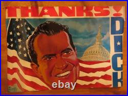 Rare 1973 CREATURE FROM BLACK LAGOON Double-Sided Thanks RICHARD NIXON Poster