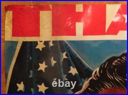 Rare 1973 CREATURE FROM BLACK LAGOON Double-Sided Thanks RICHARD NIXON Poster