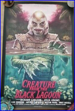 Ricou Browning SIGNED Creature From The Black Lagoon Tom Walker LE Movie Poster