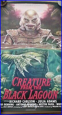 Ricou Browning SIGNED Creature From The Black Lagoon Tom Walker LE Movie Poster