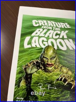 Ricou Browning Signed 15x24 Canvas Creature From The Black Lagoon Horror Beckett
