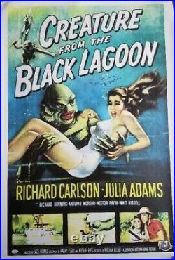 Ricou Browning Signed 27x41 Creature From The Black Lagoon Movie Poster Coa