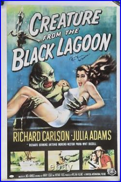 Ricou Browning Signed 27x41 Creature From The Black Lagoon Movie Poster Jsa Coa