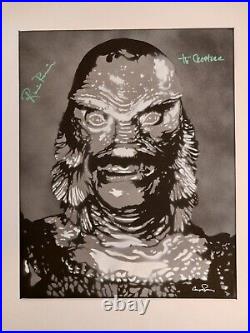 Ricou Browning Signed Autograph Painting Creature From the Black Lagoon