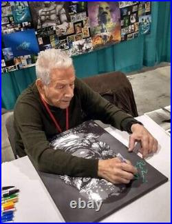 Ricou Browning Signed Autograph Painting Creature From the Black Lagoon