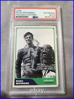 Ricou Browning Signed Card Creature From The Black Lagoon Rare 1/1 Stuntman
