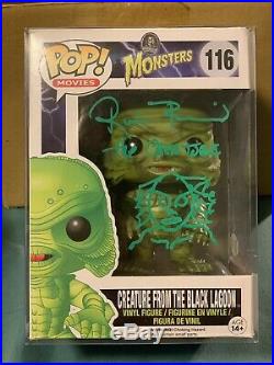 Ricou Browning Signed Creature From The Black Lagoon Funko Pop Beckett Withsketch