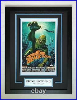 Ricou Browning Signed Creature from the Black Lagoon 11x17 Movie Poster Display