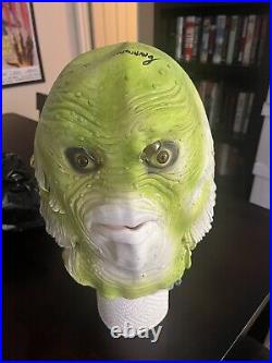 Ricou Browning autograph Signed Creature from the Black Lagoon Latex Mask withcert