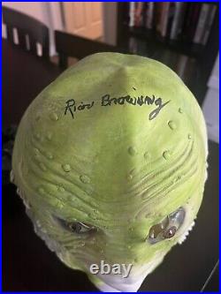 Ricou Browning autograph Signed Creature from the Black Lagoon Latex Mask withcert