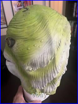 Ricou Browning autograph Signed Creature from the Black Lagoon Latex Mask withcert